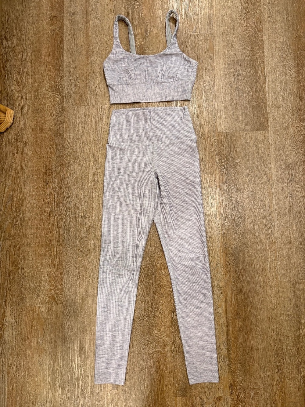 BEACH RIOT Ribbed 2 Piece Workout Set Eva Top Piper Legging Space Dye XS - Picture 1 of 8